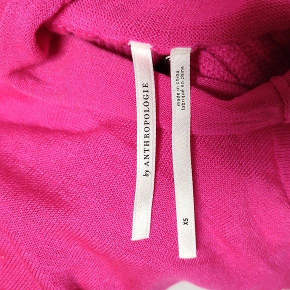 Anthropologie Pink Turtleneck Fitted Sweater Dress XS - Picture 12 of 14